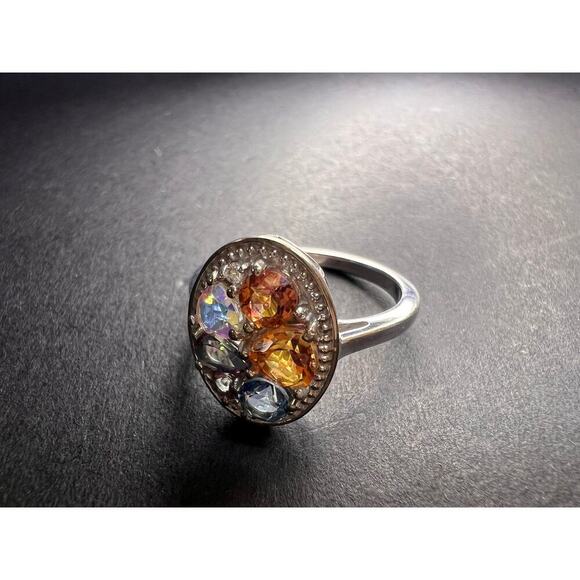 NEW cosmic mystic topaz ring in sterling silver size 8 - Picture 14 of 16